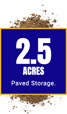 2.5 acres paved storage